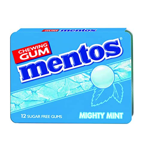 Mentos Kaugummi | Kaugummi Mighty Mint Blister | Mentos Gum | Mentos Großpackung | 12 Pack | 210 Gram Total von Perfetti Van Melle