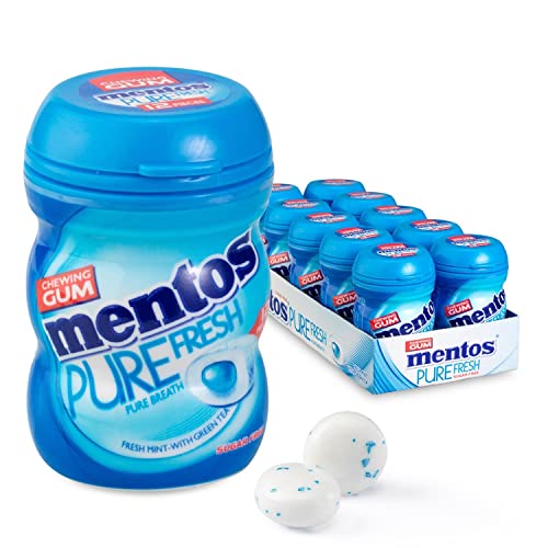 Mentos Kaugummi | Kaugummi Purefresh Freshmint Kleine Gläser | Mentos Gum | Mentos Großpackung | 10 Pack | 240 Gram Total Mentos Kaugummi | Kaugummi Purefresh Freshmint Kleine Gläser | Mentos Gum | Mentos Großpackung | 10 Pack | 240 Gram Total von Perfetti Van Melle