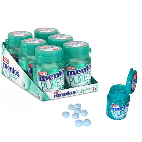 Mentos Kaugummi | Kaugummi Wintergrün Flasche | Mentos Gum | Mentos Großpackung | 6 Pack | 900 Gram Total von Perfetti Van Melle