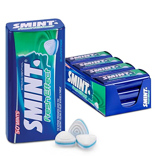 Smints | Fresh Effect Strong Menthol Dose | Smint Clean Breath | Smint Mint | 12 Pack | 420 Gram Total Smints | Fresh Effect Strong Menthol Dose | Smint Clean Breath | Smint Mint | 12 Pack | 420 Gram Total von Perfetti Van Melle
