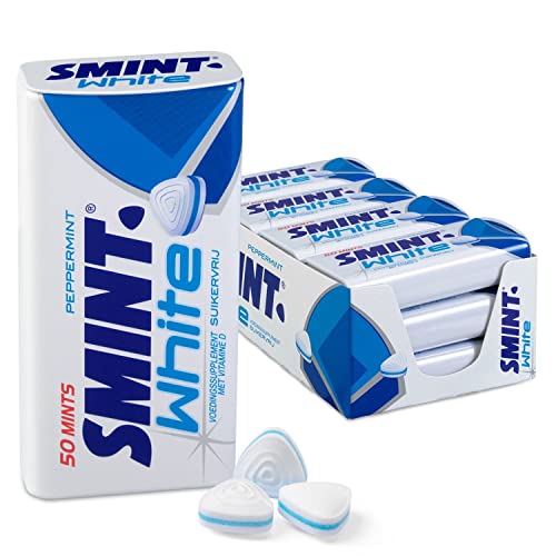 Smints | Weiße Pfefferminzdose | Smint Clean Breath | Smint Mint | 12 Pack | 420 Gram Total Smints | Weiße Pfefferminzdose | Smint Clean Breath | Smint Mint | 12 Pack | 420 Gram Total von Perfetti Van Melle