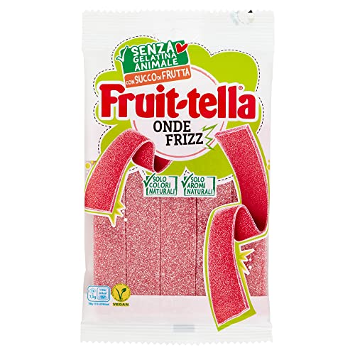 Fruittella Onde Frizz weiche Bonbons mit Fruchtgeschmack ohne tierische Gelatine Beutel mit 145g Süßigkeiten mit natürliche Aromen ohne künstliche Farbstoffe und Fruchtsaft Fruittella Onde Frizz weiche Bonbons mit Fruchtgeschmack ohne tierische Gelatine Beutel mit 145g Süßigkeiten mit natürliche Aromen ohne künstliche Farbstoffe und Fruchtsaft von Fruittella
