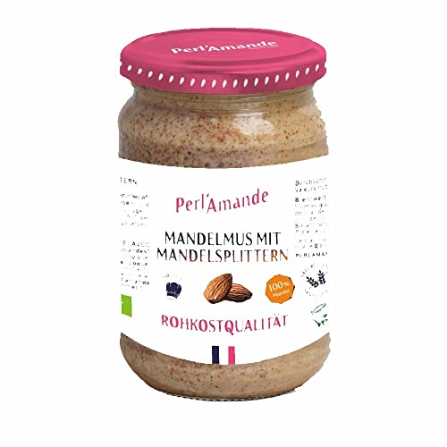 Perl'Amande Mandelmus - braun mit Mandelsplittern, 250g (12er Pack) von Perl'Amande