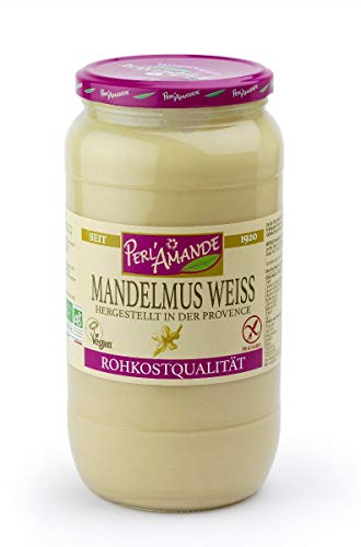 Bio Mandelmus weiss 1 kg im Glas - Rohkostqualität von Dttra