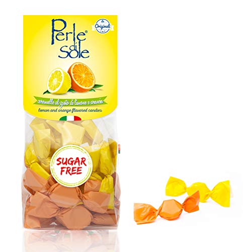Bonbons mit Zitronen- und Orangenaroma ohne Zucker - Perle di Sole von Perle di Sole