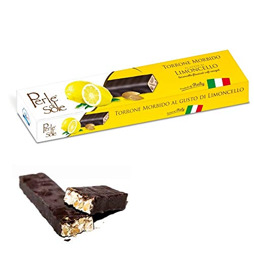 Limoncello Flavoured Soft Nougat & Dunkle Schokolade - Perle di Sole - Angebot 6 Stück von Perle di Sole