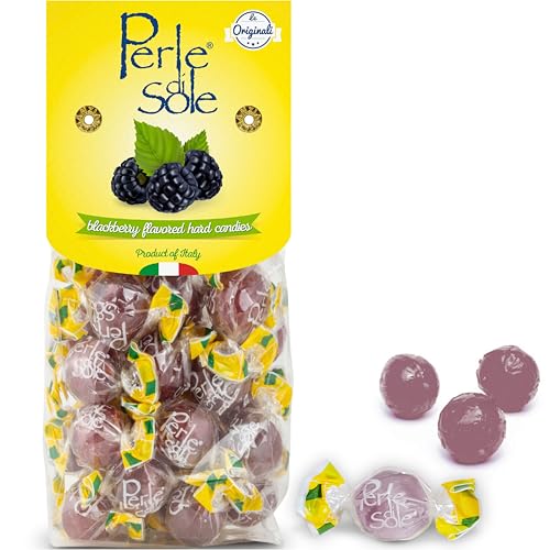 Perle di Sole Brombeer-Hartbonbonbons mit einer herben, spritzigen Füllung, Einzelpackung 200 gr von Perle di Sole