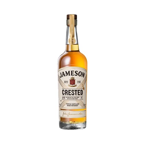 Jameson Crested Ten Blended Irish Whiskey – Blended Irish Whiskey aus Ex-Bourbon und Sherry Fässern – Milder Whiskey aus Irland – 1 x 0,7 l | 700ml (1er Pack) von Jameson