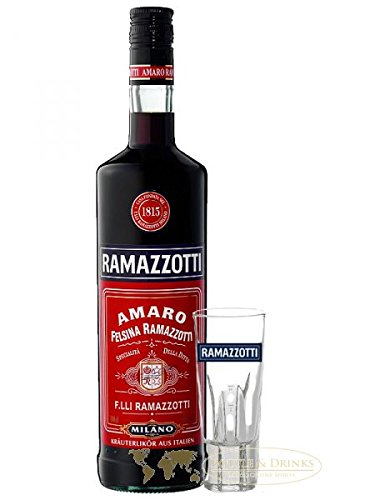 Ramazzotti Kräuterlikör 0,7 Liter aus Italien + Glas von Pernod Ricard