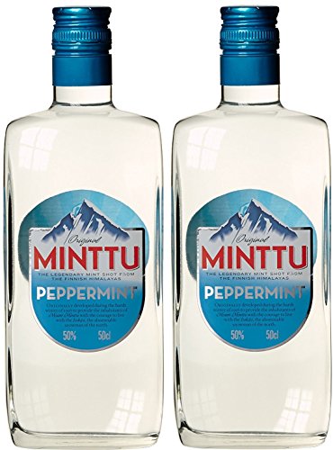 Original Minttu Mint Peppermint Pfefferminz Likör (2 x 0.5 l) von Pernod