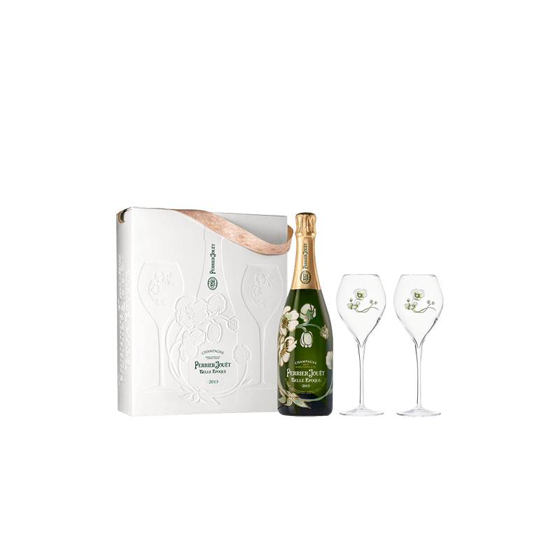 Perrier-Jouët : Belle Epoque GreenBox + 2 Champagner flöten 2013 von Perrier-Jouët