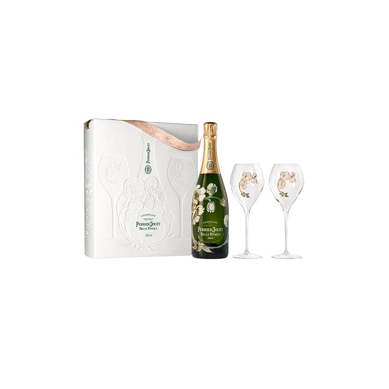 Perrier-Jouët : Belle Epoque GreenBox + 2 Champagner flöten 2014 von Perrier-Jouët