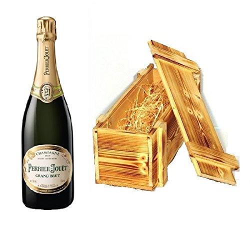 Perrier Jouet Champagner Grand Brut in Holzkiste geflammt 12% 0,75l Flasche von Perrier Jouët