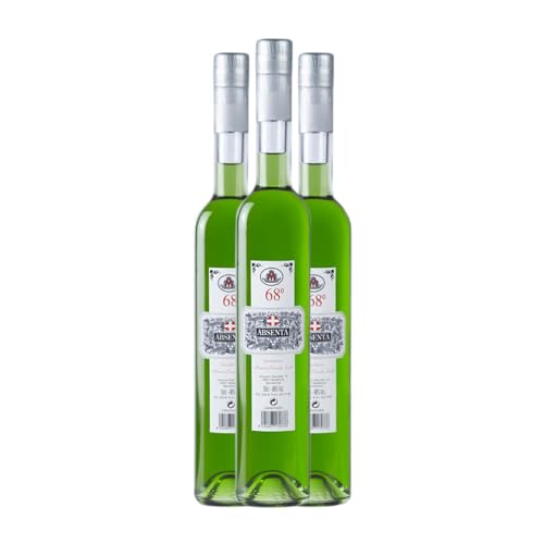 Absinth Perucchi 1876 Montana 68º Medium Flasche 50 cl (Schachtel mit 3 Medium Flasche von 50 cl)