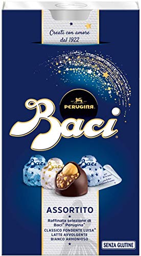 3x Perugina Baci Bijou Assortito Pralinen Schokolade Extra gefüllte dunkle mit Haselnüssen 200g von Perugina