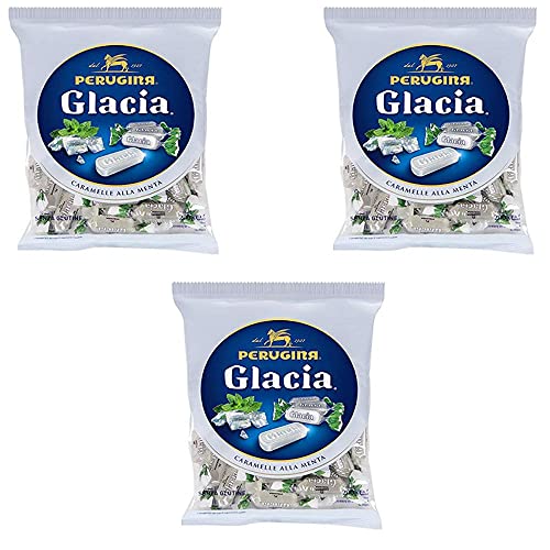 3x Perugina Glacia Caramelle alla menta senza glutine Bonbons Süßigkeit Mint gluten-free candies 200g von Perugina