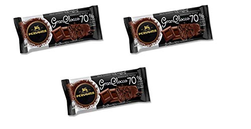 3x Perugina Gran Blocco Cioccolato Fondente extra dunkle Schokolade 70% Kakao extra intensiver Geschmack 150g Schokoladentafel Gluten-frei 3x Perugina Gran Blocco Cioccolato Fondente extra dunkle Schokolade 70% Kakao extra intensiver Geschmack 150g Schokoladentafel Gluten-frei von Perugina