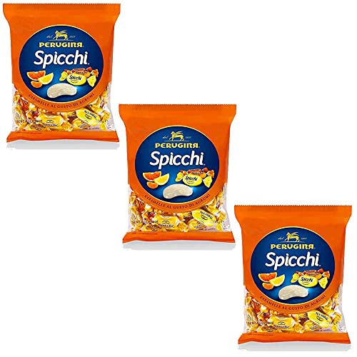 3x Perugina Spicchi Caramelle al gusto di agrumi senza glutine Bonbons mit Zitrusgeschmack glutenfrei 200g von Perugina