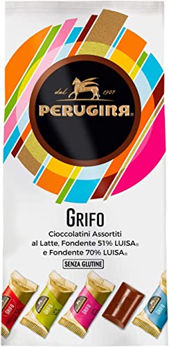 6x PERUGINA GRIFO Dunkle Schokolade und Milchschokolade Assortierte Pralinen Beutel 200 g von Perugina
