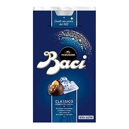 6x Perugina Baci Bijou Classico Pralinen mit Extra dunkle Schokoladenpraline gefüllt mit Haselnüssen 200g von Perugina
