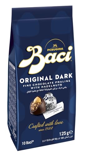 BACI Premium Beutel, 10 Pralinen mit dunkler Schokolade und Haselnussfüllung, 1er Pack (1 x 125g) von BACI