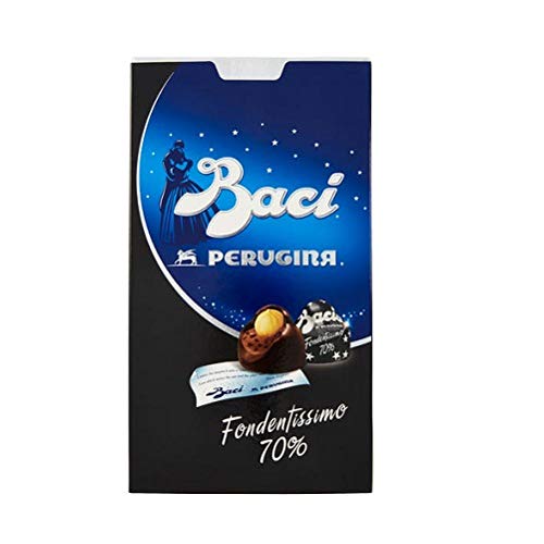 Perugina Baci Pralinen mit dunkle Schokolade 70% Füllung Box 200g von Perugina
