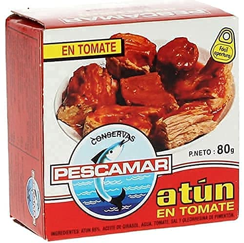 Pescamar- Thunfischfilet-10x Thunfisch dosen mit köstlicher Tomatensauce nach mediterraner spanischer Art-Tuna von Pescamar