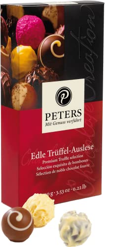 Peters Mit Genuss verführt | Edle Trüffel-Auslese | Hochwertige Pralinen mit Alkohol | Pralinés | Schokolade | Vanille | Geschenk | Geschenkidee | Made in Germany | 100g Peters Mit Genuss verführt | Edle Trüffel-Auslese | Hochwertige Pralinen mit Alkohol | Pralinés | Schokolade | Vanille | Geschenk | Geschenkidee | Made in Germany | 100g von Peters Mit Genuss verführt
