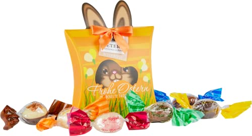 Peters Mit Genuss verführt | Frohe Ostern | Gemischte Trüffeleier | Mit und ohne Alkohol Osternest | Schokoeier | Trüffel | Geschenkidee | Schokolade | Made in Germany | 120g von Peters Mit Genuss verführt