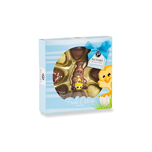 Peters Mit Genuss verführt | Frohe Ostern | Pralinen-Mischung | Ohne Alkohol | Ostern | Schokolade | Ostergeschenk | Trüffel | Geschenk | Süßigkeiten | Ostereier | 110g von Peters Mit Genuss verführt