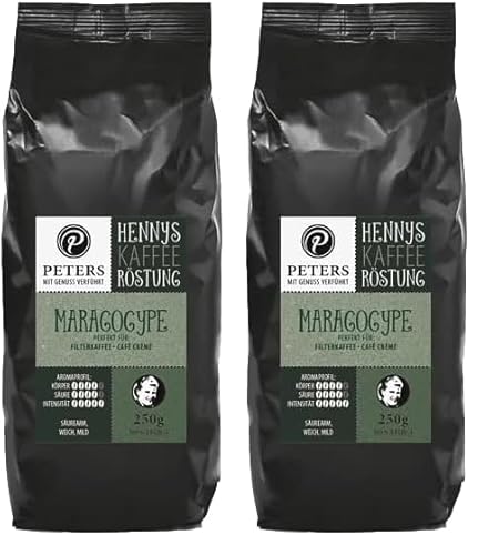 Peters Mit Genuss verführt | Henny's Röstung Maragogype | Sprechender Kaffee AR | Augmented Reality App | Ganze Bohnen | Kaffeebohnen | Ideal für Vollautomaten | Arabica | Mit Koffein | 250g Peters Mit Genuss verführt | Henny's Röstung Maragogype | Sprechender Kaffee AR | Augmented Reality App | Ganze Bohnen | Kaffeebohnen | Ideal für Vollautomaten | Arabica | Mit Koffein | 250g von Peters Mit Genuss verführt