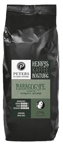 Peters Mit Genuss verführt | Henny's Röstung Maragogype | Sprechender Kaffee AR | Augmented Reality App | Ganze Bohnen | Kaffeebohnen | Ideal für Vollautomaten | Arabica | Mit Koffein | 250g Peters Mit Genuss verführt | Henny's Röstung Maragogype | Sprechender Kaffee AR | Augmented Reality App | Ganze Bohnen | Kaffeebohnen | Ideal für Vollautomaten | Arabica | Mit Koffein | 250g von Peters Mit Genuss verführt