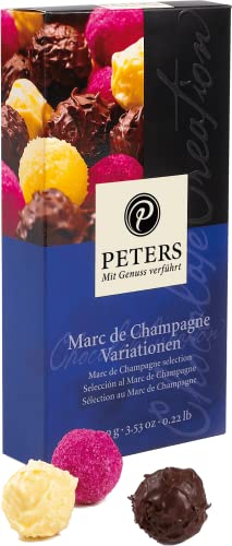 Peters Mit Genuss verführt | Marc de Champagne-Variationen | Mit Alkohol | Edle Trüffel | Gemischt | Geschenk | Schokolade | Geschenkidee | Made in Germany | 100g Peters Mit Genuss verführt | Marc de Champagne-Variationen | Mit Alkohol | Edle Trüffel | Gemischt | Geschenk | Schokolade | Geschenkidee | Made in Germany | 100g von Peters Mit Genuss verführt