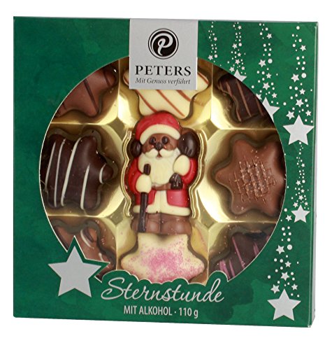 Peters Mit Genuss verführt | Sternstunde | Weihnachtstrüffelmischung mit Alkohol | Pralinés | Weihnachten | Geschenkidee | Trüffel | Sternstunde | Made in Germany | 110g von Peters Mit Genuss verführt
