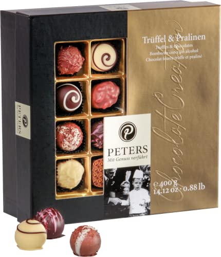 Peters Mit Genuss verführt | Trüffel & Pralinen | Mit Alkohol | Zartschmelzende Pralinés | Geschenkidee | Schokolade | Geschenk | Pralinenschachtel | Made in Germany | 400g Peters Mit Genuss verführt | Trüffel & Pralinen | Mit Alkohol | Zartschmelzende Pralinés | Geschenkidee | Schokolade | Geschenk | Pralinenschachtel | Made in Germany | 400g von Peters Mit Genuss verführt