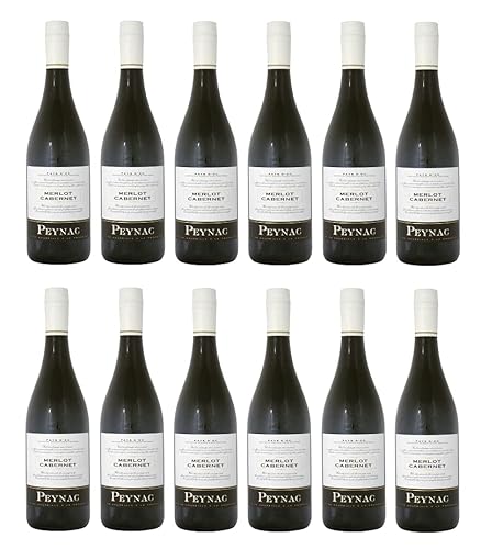 12x 0,75l - Peynac - Rouge - Merlot & Cabernet Sauvignon - Pays d'Oc I.G.P. - Languedoc - Frankreich - Rotwein trocken 12x 0,75l - Peynac - Rouge - Merlot & Cabernet Sauvignon - Pays d'Oc I.G.P. - Languedoc - Frankreich - Rotwein trocken von Peynac