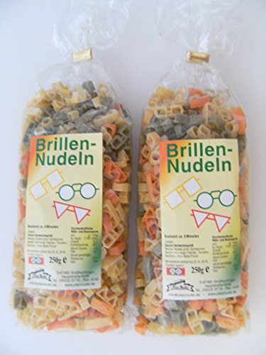 Pfalznudel Streuteile Brillen aus Nudelteig, 2X 250 g, Nudeln, Pasta, Dekoration, Delikatesse von Pfalznudel