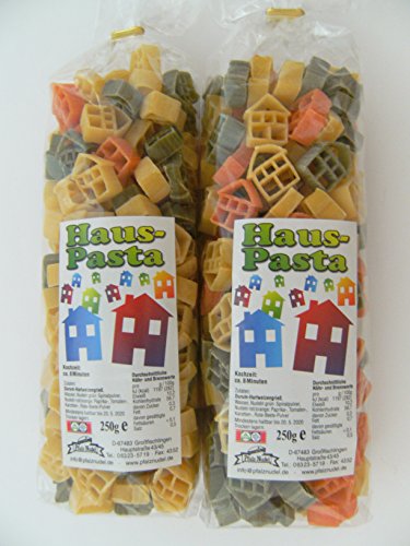 Pfalznudel Streuteile Häuser aus Nudelteig, 2X 250 g, Nudeln, Pasta, Dekoration, Delikatesse, Haus von Pfalznudel