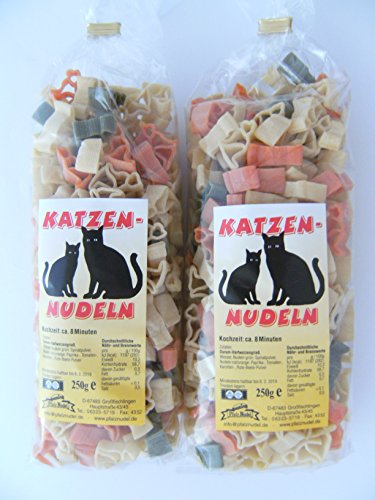 Pfalznudel Streuteile Katzen aus Nudelteig, 2X 250 g, Nudeln, Pasta, Dekoration, Delikatesse, Tiere, Katze von Pfalznudel