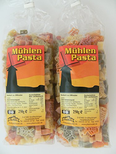 Pfalznudel Streuteile Mühlen aus Nudelteig, 2X 250 g, Nudeln, Pasta, Dekoration, Delikatesse, Windmühlen von Pfalznudel