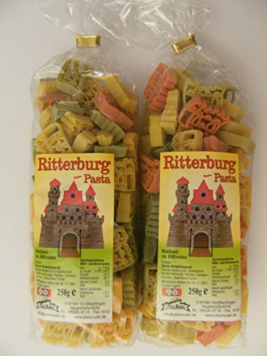 Pfalznudel Streuteile Ritterburg aus Nudelteig, 2X 250 g, Nudeln, Märchen, Pasta, Dekoration, Delikatesse, Ritter von Pfalznudel