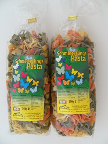 Pfalznudel Streuteile Schmetterlinge aus Nudelteig, 2X 250 g, Nudeln, Pasta, Dekoration, Delikatesse, Tiere, Falter von Pfalznudel