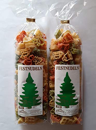 Pfalznudel Streuteile Weihnachten aus Nudelteig, 2X 250 g, Nudeln, Pasta, Dekoration, Delikatesse von Pfalznudel