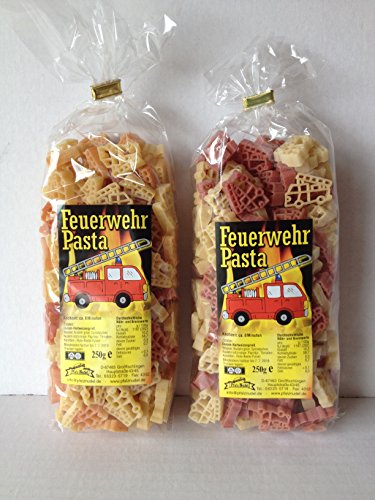 Motivnudeln Nudeln Pasta 2er Pack 250g Durum Hartweizengrieß (Feuerwehr 2er Pack) von Pfalznudel