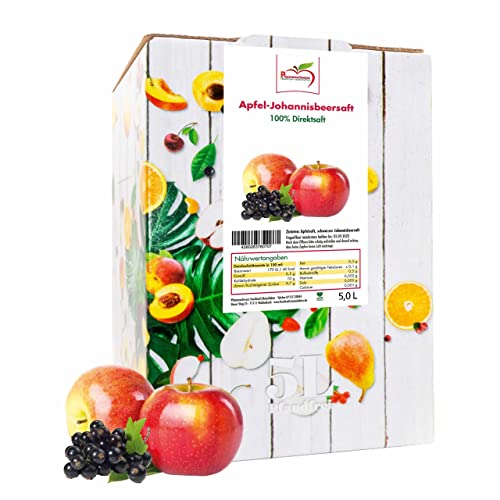 Pfannenschwarz Fruchtsaft Manufaktur Apfel-Johannisbeersaft (schwarz) 100% Direktsaft, 2er Pack (2x5 l Bag in Box) von Pfannenschwarz Fruchtsaft Manufaktur