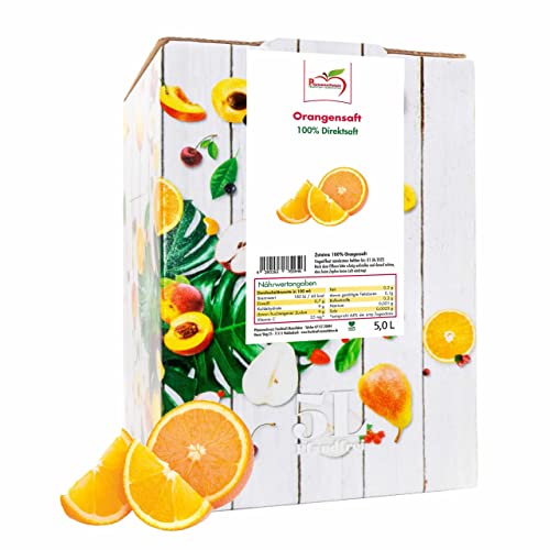 Pfannenschwarz Fruchtsaft Manufaktur Orangensaft 100% Direktsaft, 2er Pack (2x5 l Bag in Box) von Pfannenschwarz Fruchtsaft Manufaktur
