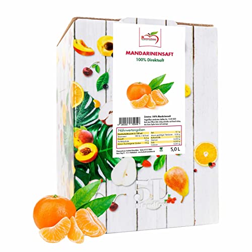 Pfannenschwarz Fruchtsaft Manufaktur Mandarinensaft 100% Direktsaft, 2er Pack (2x5 l Bag in Box) von Pfannenschwarz Fruchtsaft Manufaktur