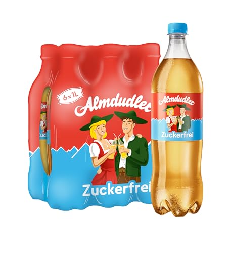 Almdudler Zuckerfrei Alpenkräuterlimonade Im Vorratspack (6 x 1 l) - Typischer Almdudler Alpenkräuter-Geschmack von Almdudler