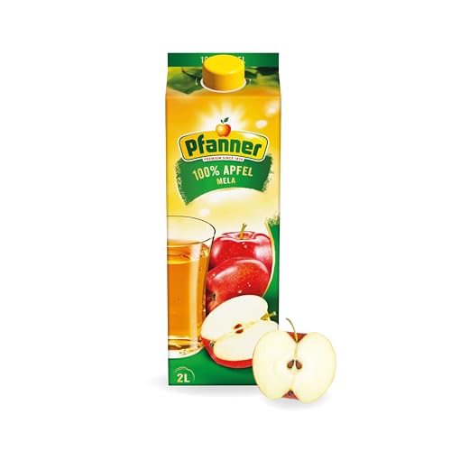 Pfanner 100% Apfelsaft – Klassischer Fruchtsaft aus 100% Apfel – Saft ohne Zuckerzusatz (1 x 2 l) von Pfanner