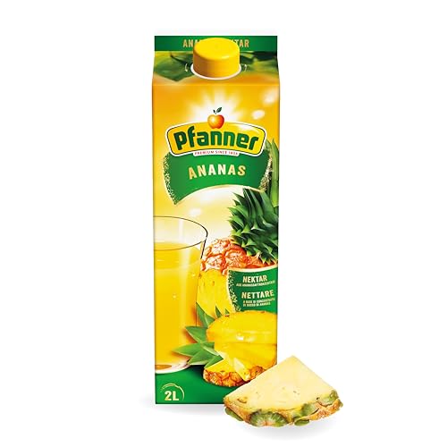 Pfanner Ananas Nektar – Fruchtnektar mit leicht säuerlichem bis süßem Geschmack mit Vitamin C – Mind. 50% Ananassaft (1 x 2 l) von Pfanner